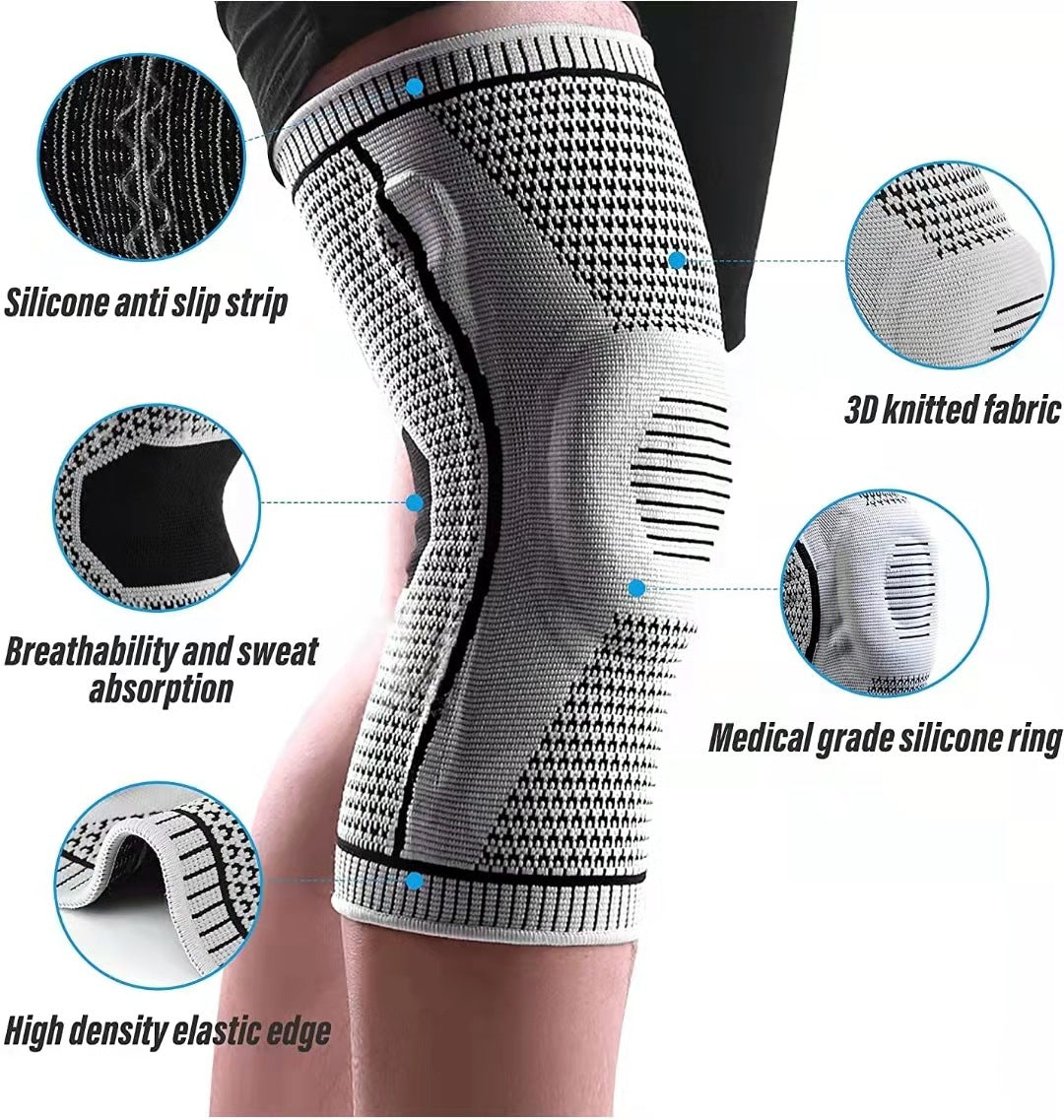 Silicone Anti-Slip Knee Pads for Sports Protection