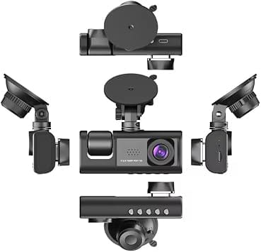 3 Channel 1080P HD Dash Cam Front, Rear & Inside with 64GB Memory Card