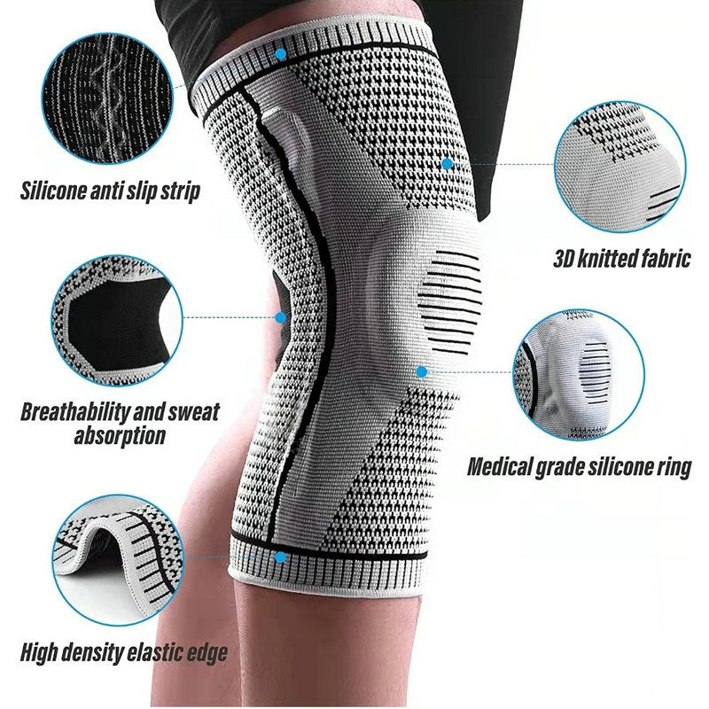 Silicone Anti-Slip Knee Pads for Sports Protection